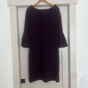 Calvin Klein Deep Purple Long Sleeve Dress